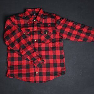 RIDERACT® Motorcycle Cotton Flannel Shirt  Red and Black Motorbike Shirt NEW